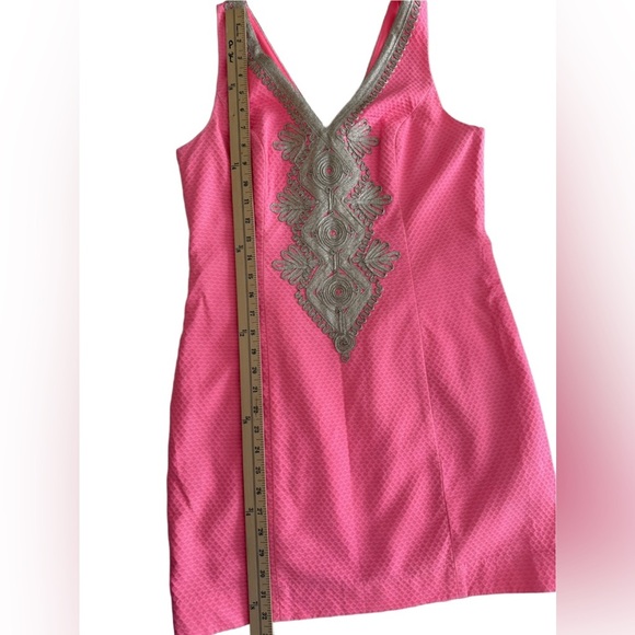 Lilly Pulitzer Junie Coral Reef Embroidered Shift Dress Size 8 - Picture 7 of 9